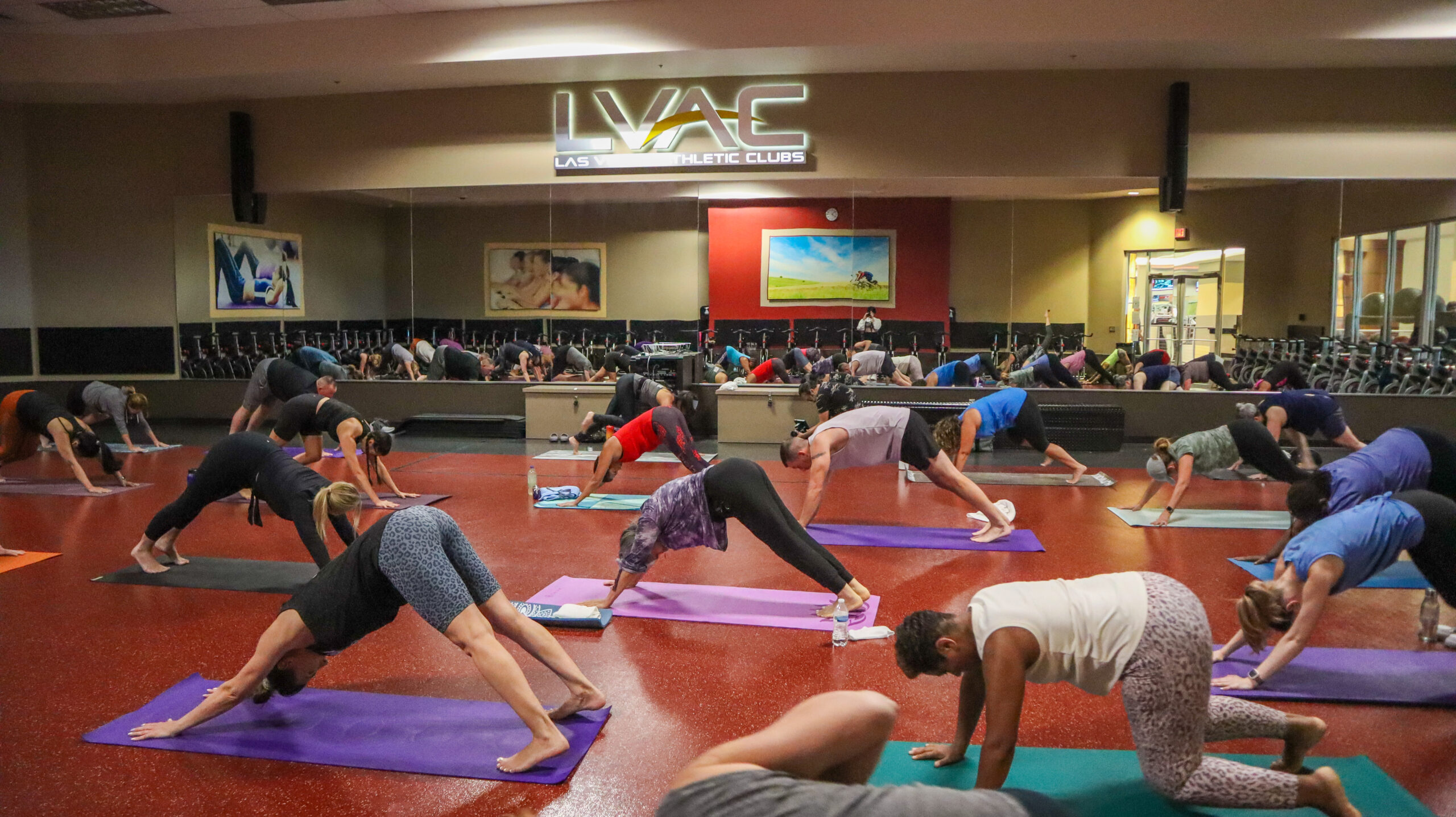 Group fitness class at LVAC